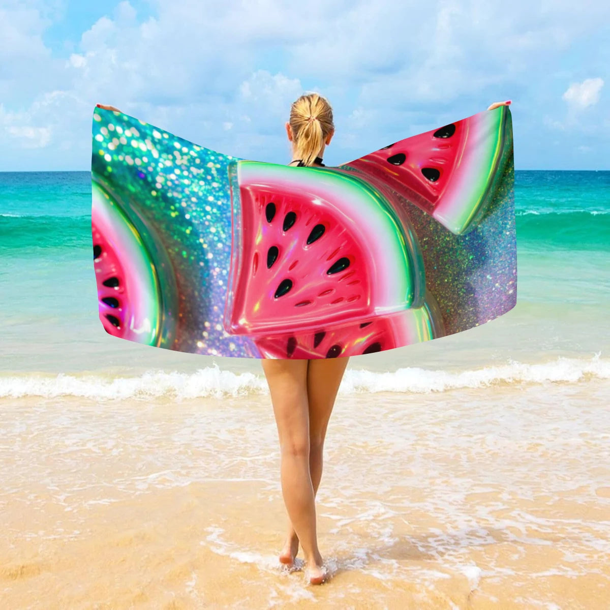 Großes Strandtuch mit Früchte-Print – Ultrafeines Mikrofaser Handtuch | Schnell Trocknend & Saugfähig für Strand, Urlaub & Camping Kaufschwan®