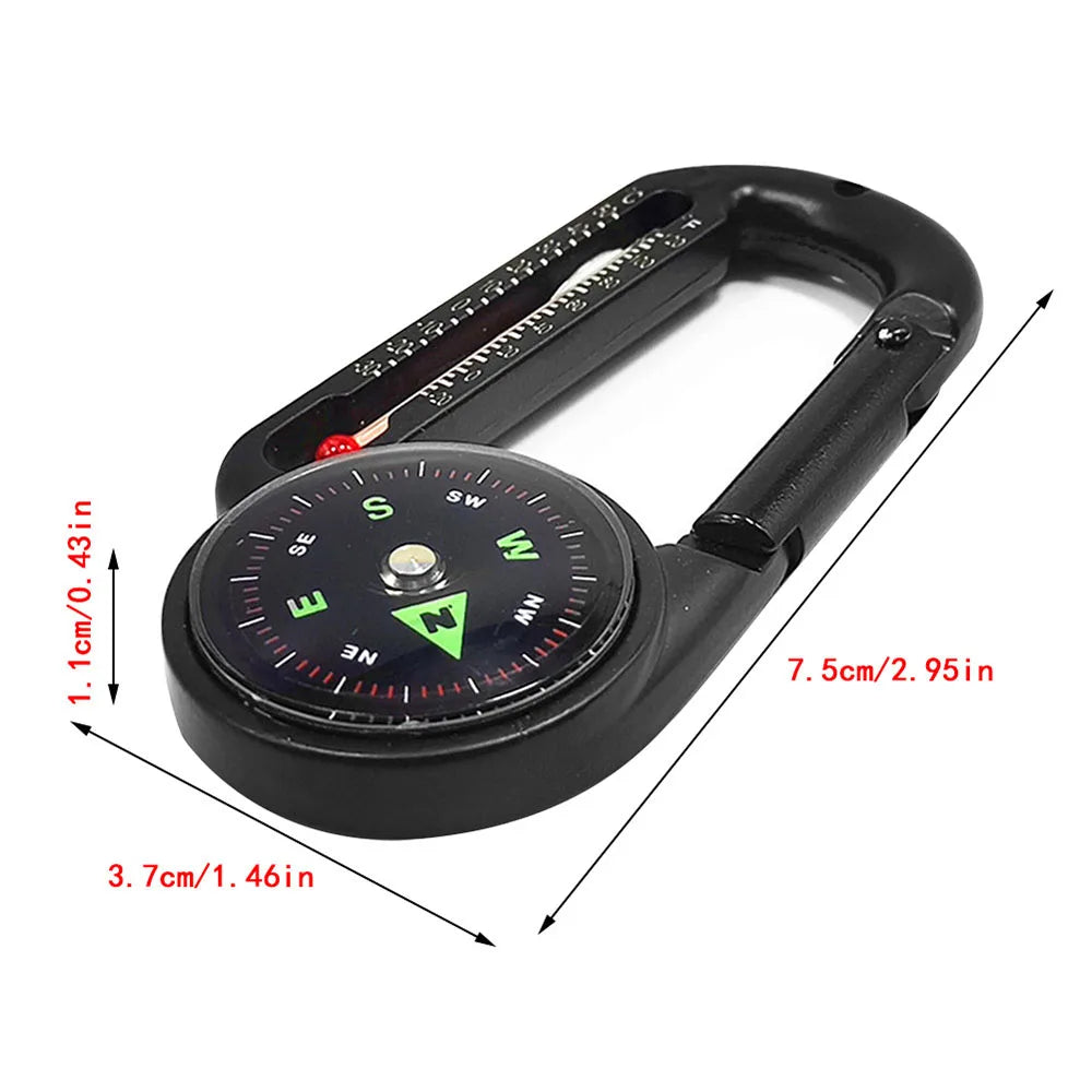 Outdoor Kompass Karabiner Schlüsselanhänger – Mini Camping Buckle für Bergsteigen, Wandern, Rucksäcke & Survival | Kinder Geschenkclip mit Kompass Kaufschwan®