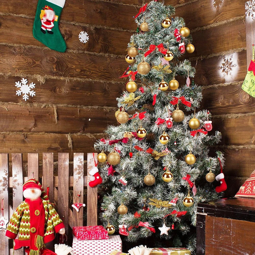 Glitzer Weihnachtskugeln – Bruchsichere Christbaum Anhänger | Festliche Deko für Weihnachten, Hochzeit & Feierlichkeiten Kaufschwan®