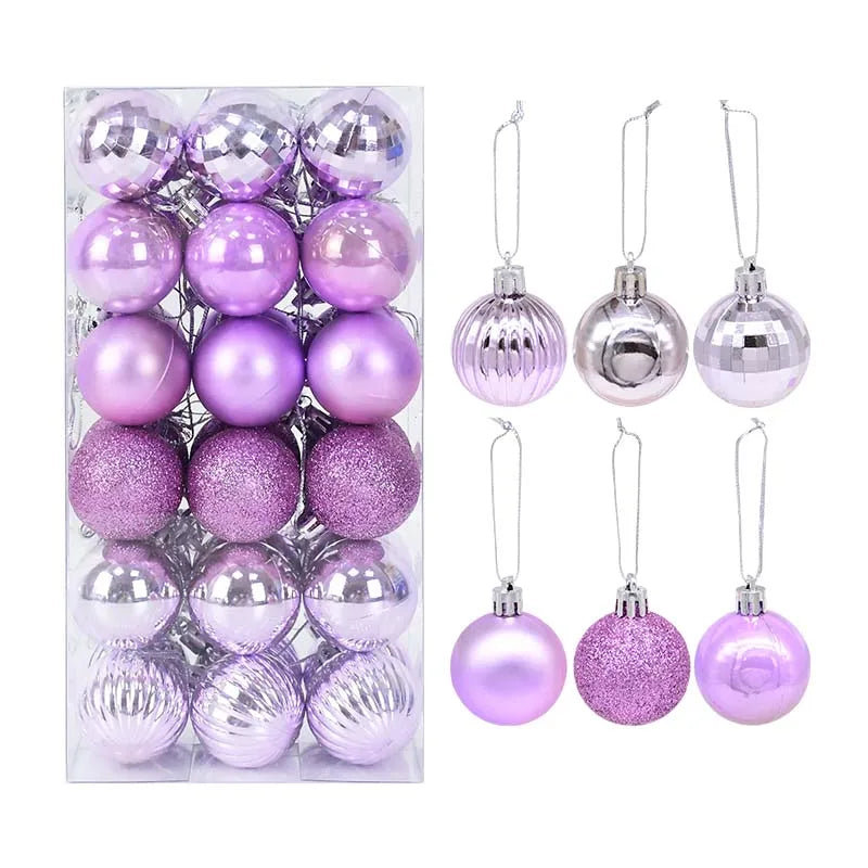 36 Stück Weihnachtskugeln Set – Rot & Gold | Christbaumkugeln Deko für Zuhause, Weihnachten & Neujahr 2026 Kaufschwan® Lavendel 3.5cm - 4.8cm