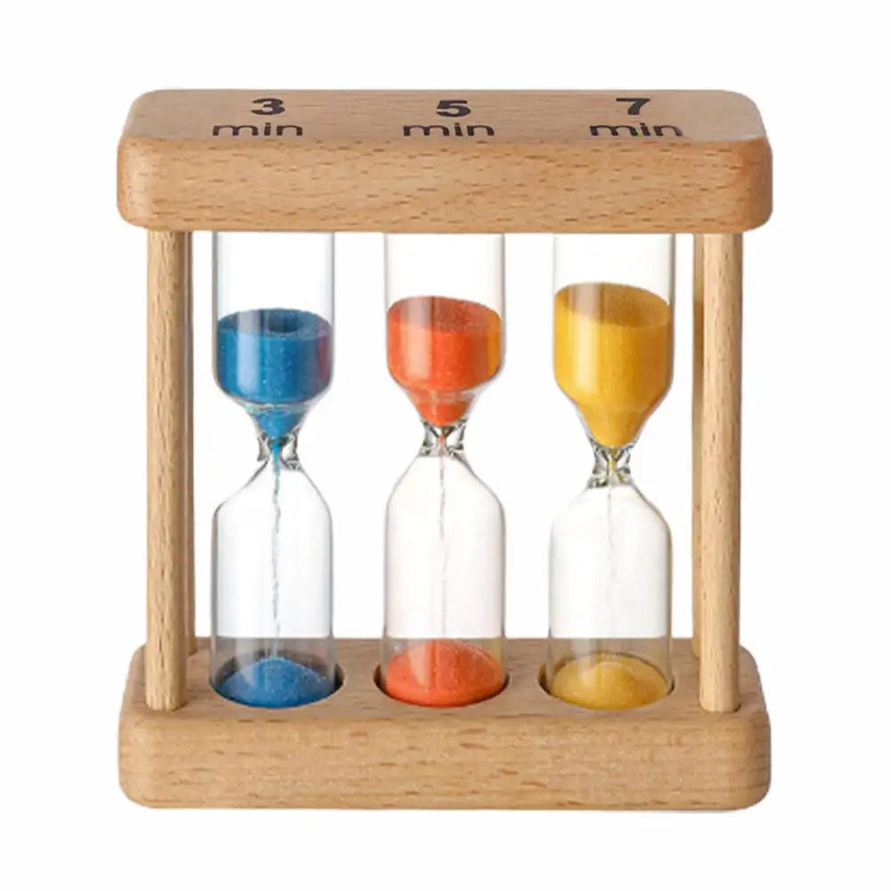 Holz Sanduhr Set – Multifunktionaler Sand Timer für Küche, Unterricht, Sport & Home Office Dekoration Kaufschwan®