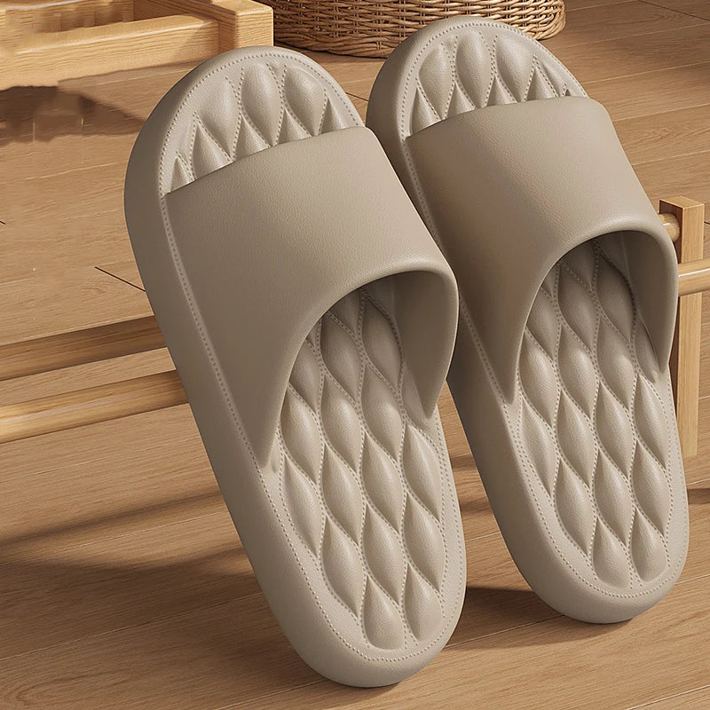Große Größe 48–49 Sommer-Hausschuhe | Rutschfeste EVA-Bad-Slides | Leichte Strandsandalen für Damen & Herren | Partner-Schuhe Kaufschwan® Beige 46-47