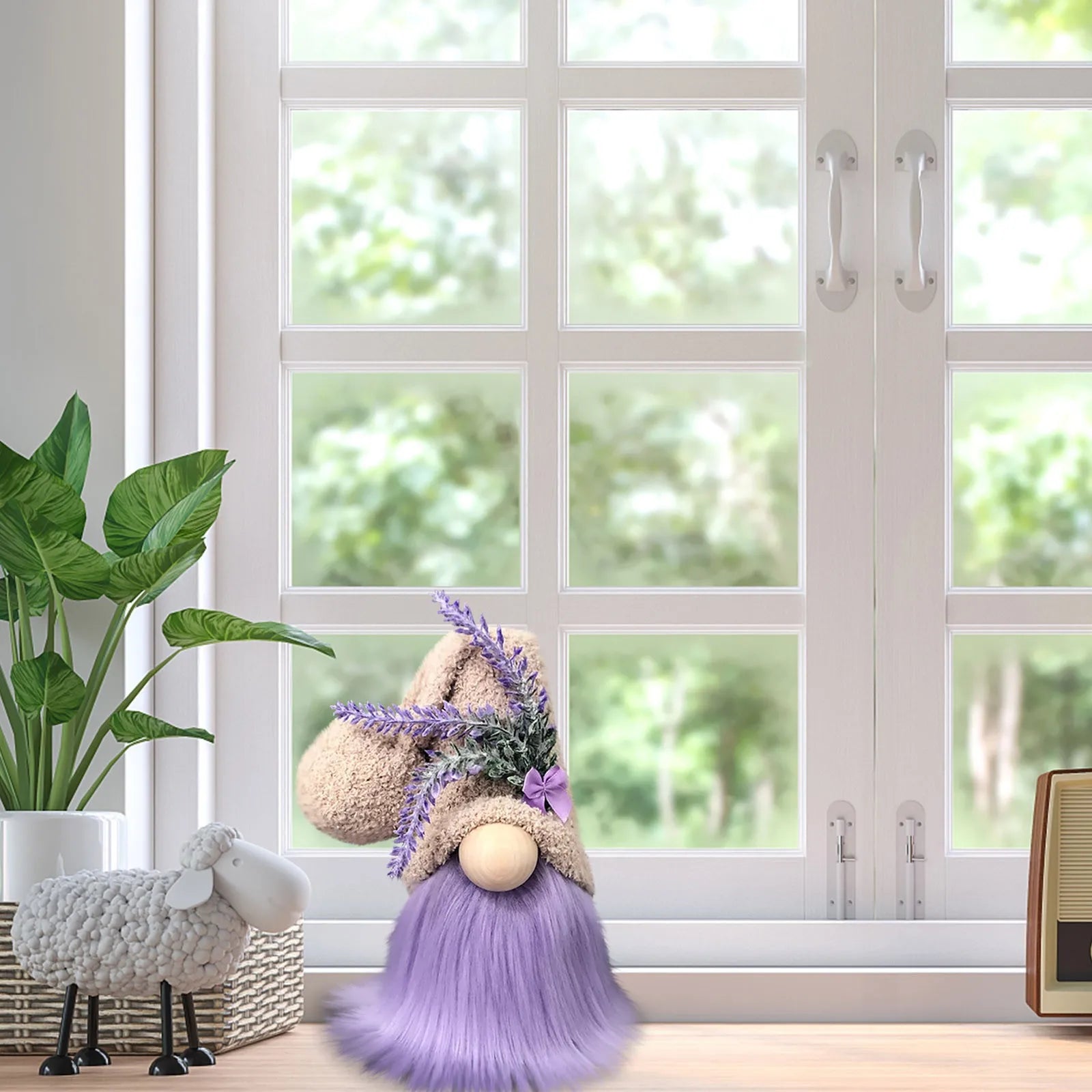 Lavendel Wichtel – Lila | Dekofigur für Zuhause, Rudolf Zwergpuppe, Kinder Weihnachtsgeschenk Kaufschwan®