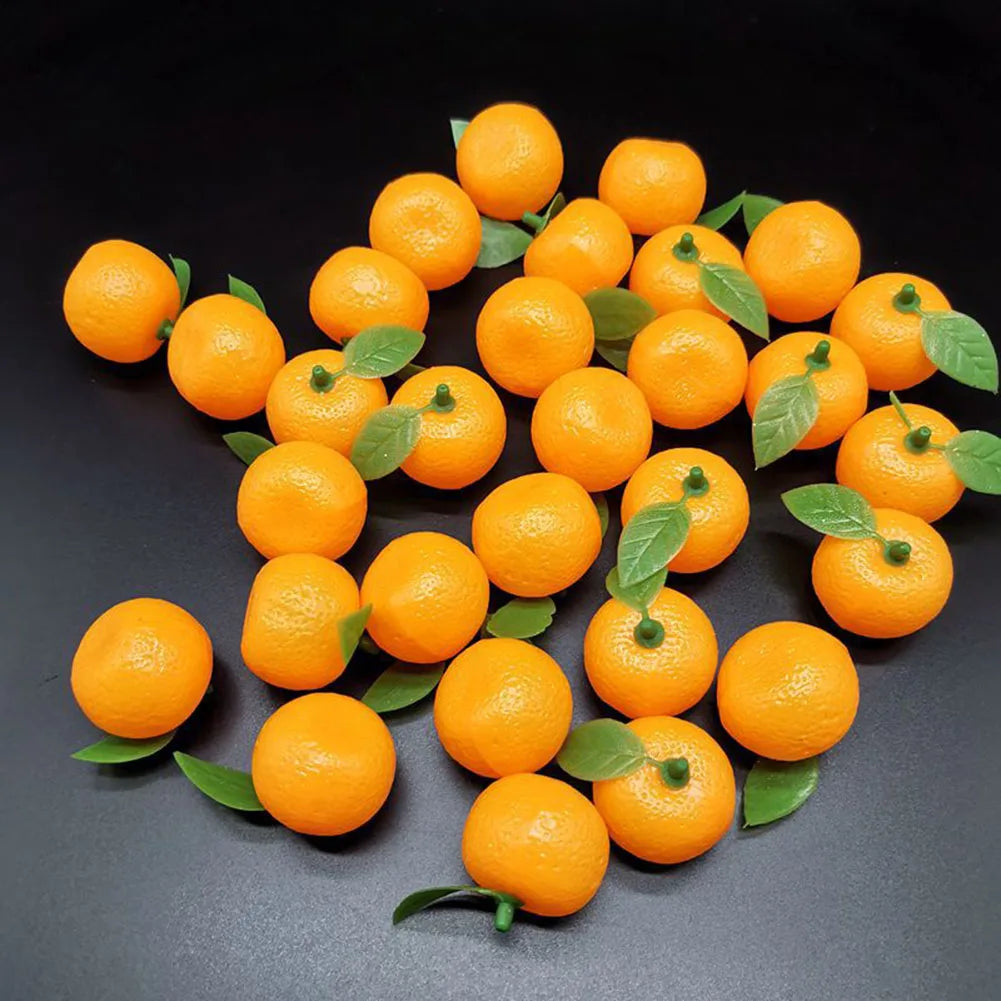 10 Stück Künstliche Grüne Orangen – Hochrealistische Mini Plastik Orangen für Dekoration & Fotografie (3,3 cm) Kaufschwan®