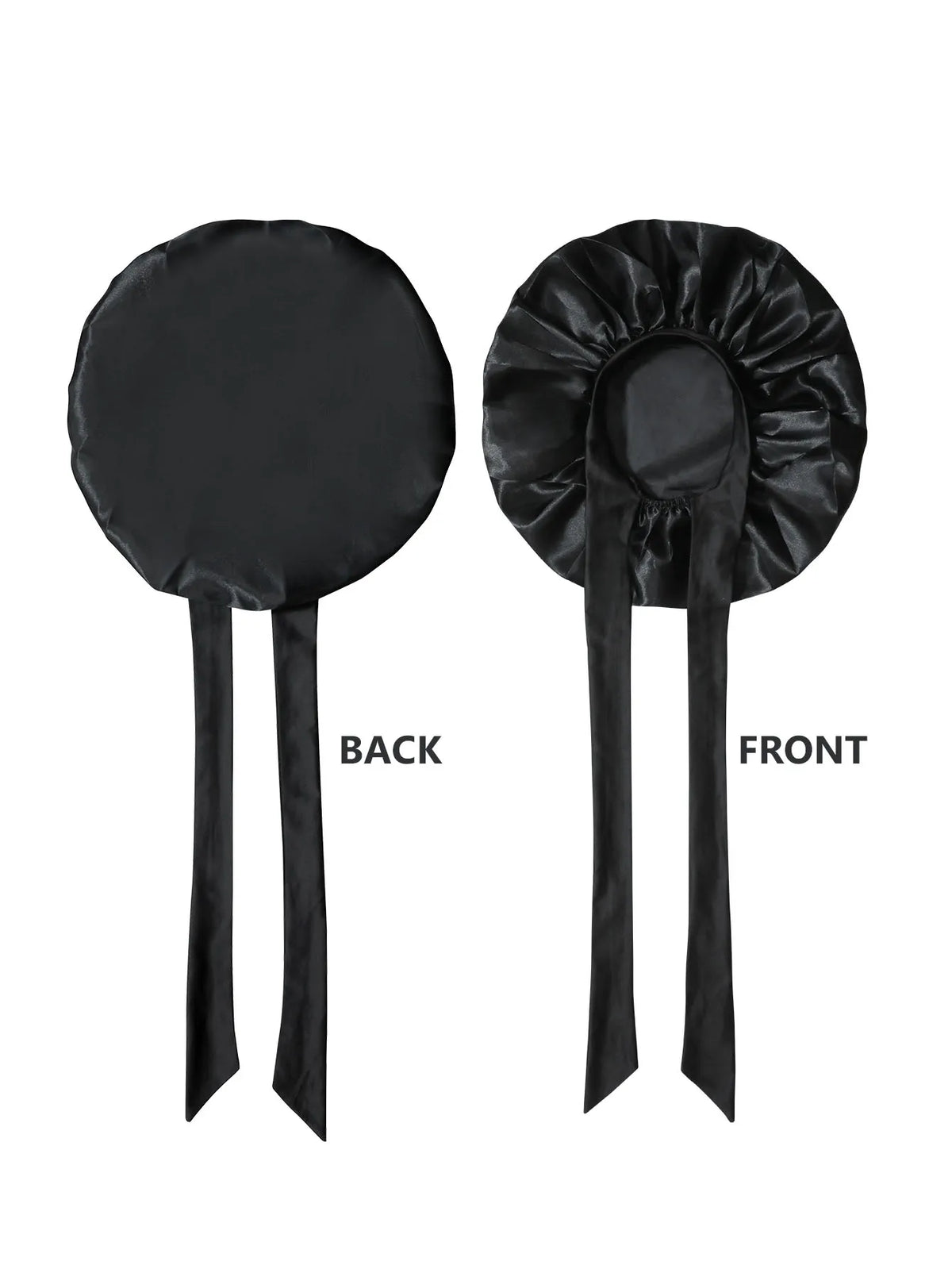 Seidig Weiche Satin-Schlafhaube für Damen – Verstellbare Haarhaube mit Bindeband für Lockiges Haar