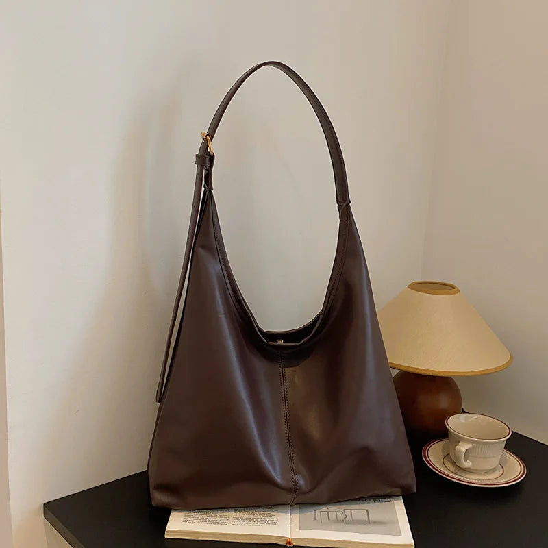 Große Damen Tote Tasche für Eine Schulter – Lässige & Vielseitige Crossbody Handtasche | Modische Schlichte City Tasche