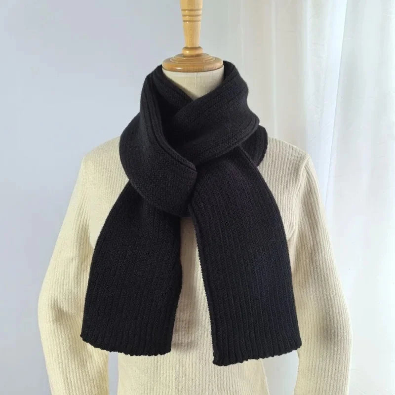 Dicker Strickschal für Herren | Dicker Wollschal | Warm, Vielseitig für Herbst & Winter – Unisex Trendiger Style Kaufschwan® Schwarz