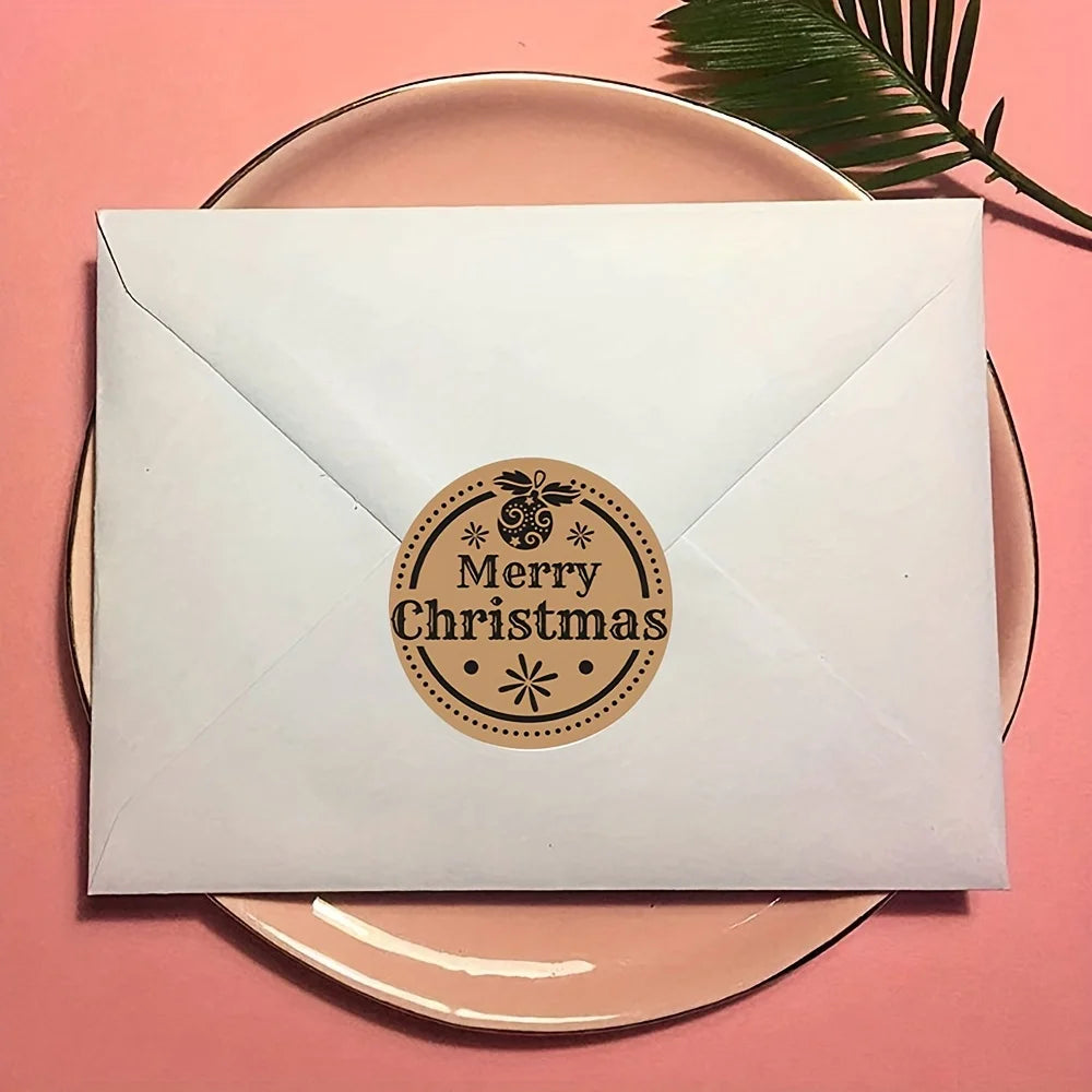 500 Stück „Merry Christmas“-Aufkleber – Festliche Geschenkaufkleber | Deko-Etiketten für Geschenke, Umschläge, Karten & Weihnachtsverpackungen Kaufschwan®