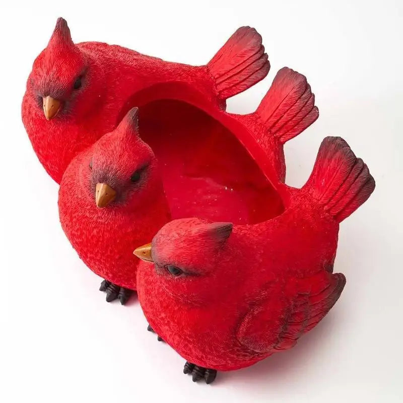 Roter Vögel Blumentopf – Kreativer Tier Sukkulenten Pflanztopf | Vogel Deko Ornament für Zuhause Kaufschwan®
