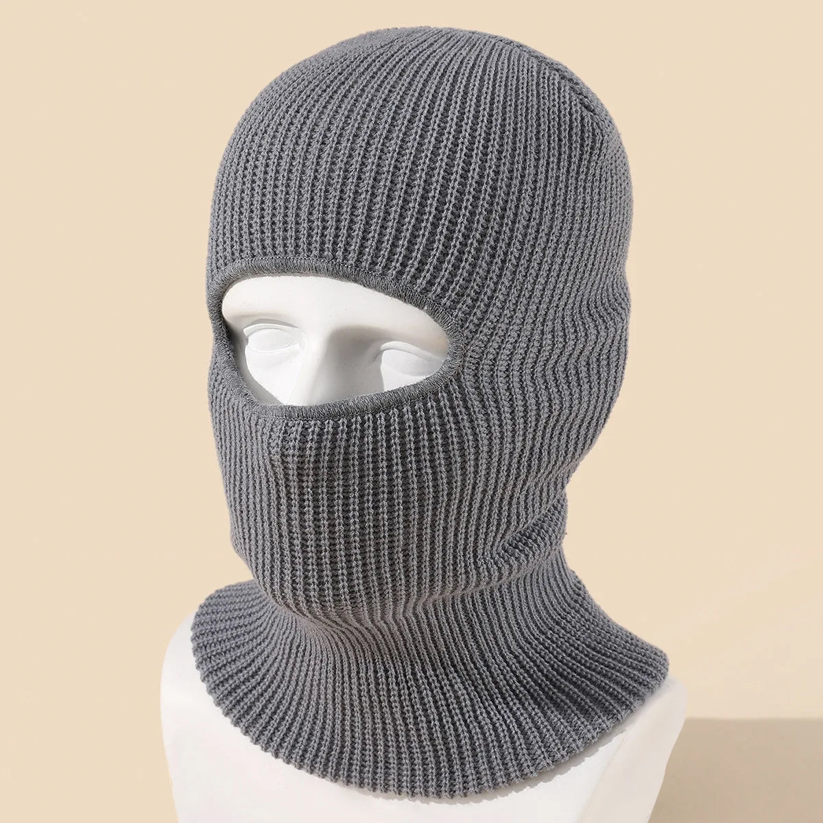 Unisex 1-Loch Skimaske Balaclava – Gestrickte Vollgesichts-Beanie Mütze | Winddichte Wintermütze für Damen & Herren beim Radfahren & Outdoor Kaufschwan®