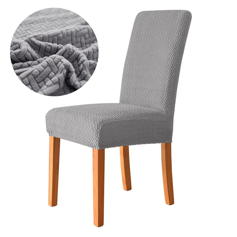 Elastischer Esszimmer Stuhlbezug – Dehnbarer Dicker Jacquard Küchenstuhl Überzug für Esszimmer, Hotel, Hochzeit & Bankett
