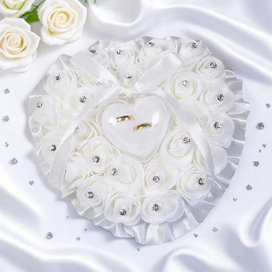Rosen Ringkissen Hochzeit – Eleganter Ringhalter für Paare Kaufschwan®