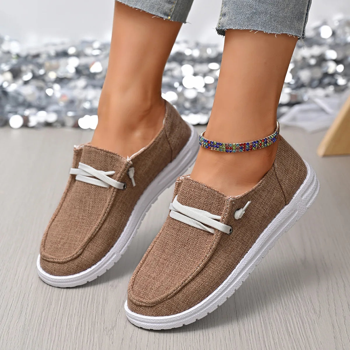 Damen Sportschuhe – Modische Flache Sneaker | Bequeme Freizeitschuhe für Jeden Tag Kaufschwan®