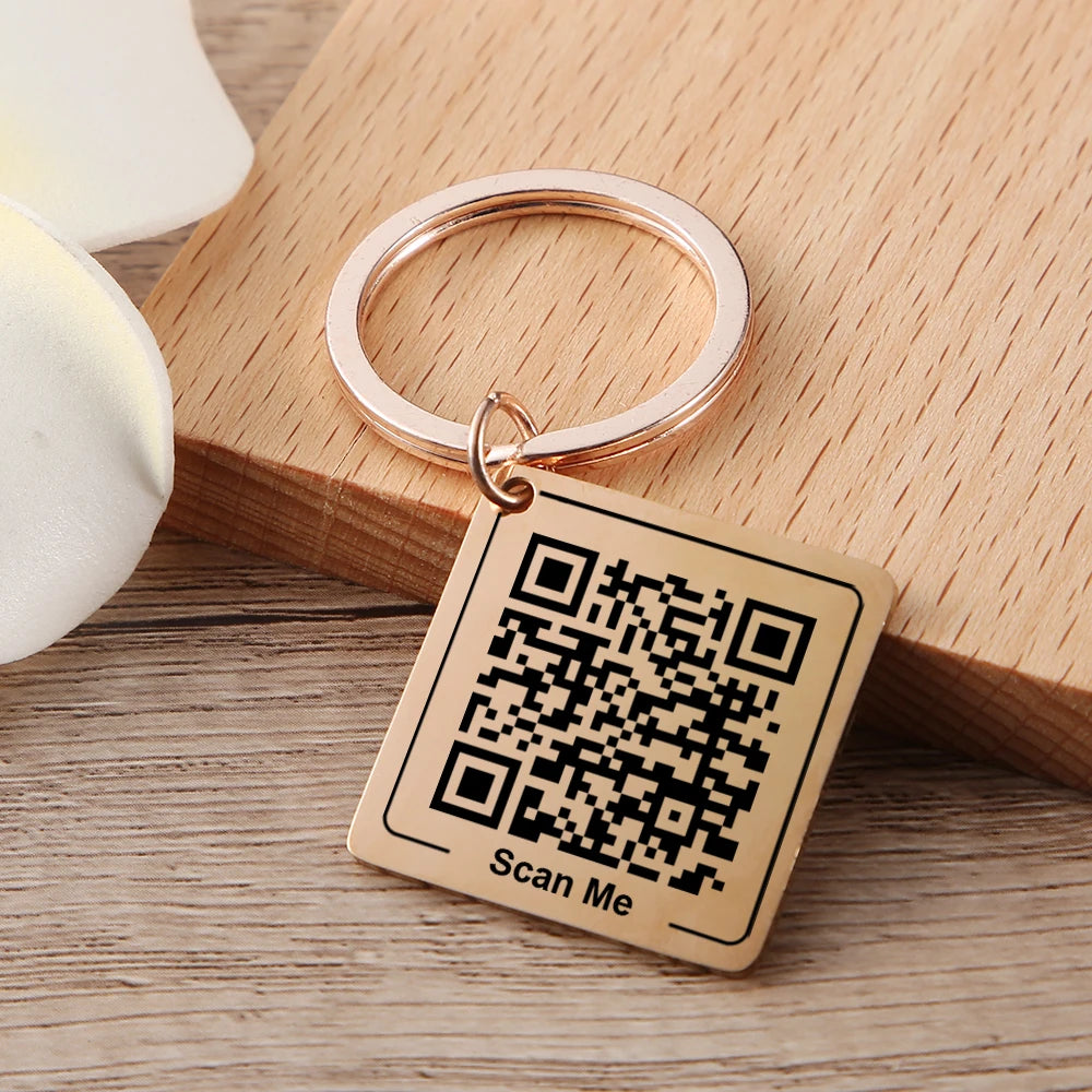 Personalisierter QR-Code-Schlüsselanhänger – Individuelle Visitenkarte aus Edelstahl | Firmenlogo, Hochzeit & Party Geschenk Kaufschwan®