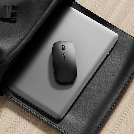Wiederaufladbare Kabellose Bluetooth Maus – Ergonomische Mini USB 2.4GHz Leise Optische Maus für Laptop, PC & MacBook Kaufschwan®