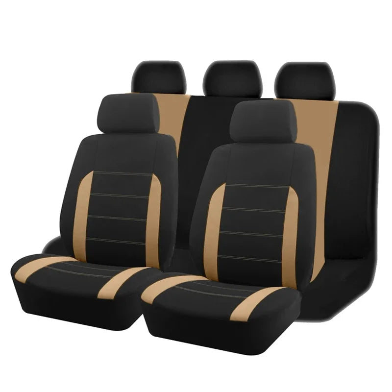 Universelle Autositzbezüge Komplettset – Passend für die meisten Autos, Offroad-Fahrzeuge & Vans Kaufschwan® Braun