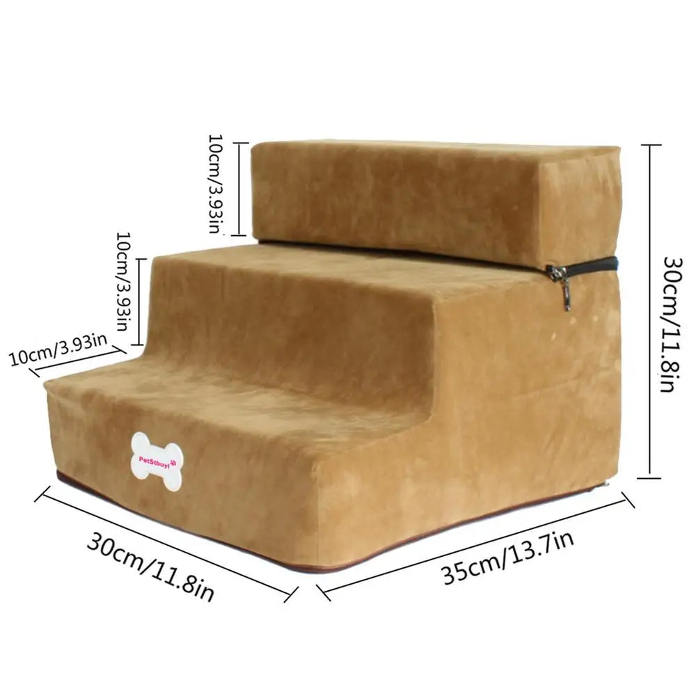 3-Stufen Hundetreppe 30cm – Rutschfeste Abnehmbare Haustiertreppe für Kleine Hunde & Katzen Kaufschwan®