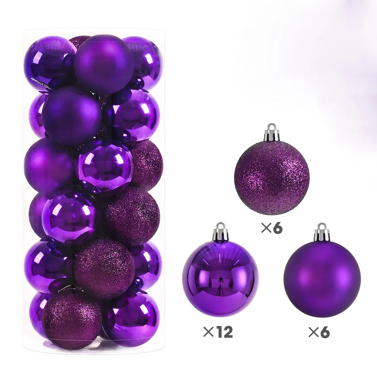 24 Stück 4CM Weihnachtskugeln – Bruchsichere Baumdekoration | Hängende Christbaumkugeln für Zuhause & Festliche Anlässe Kaufschwan®