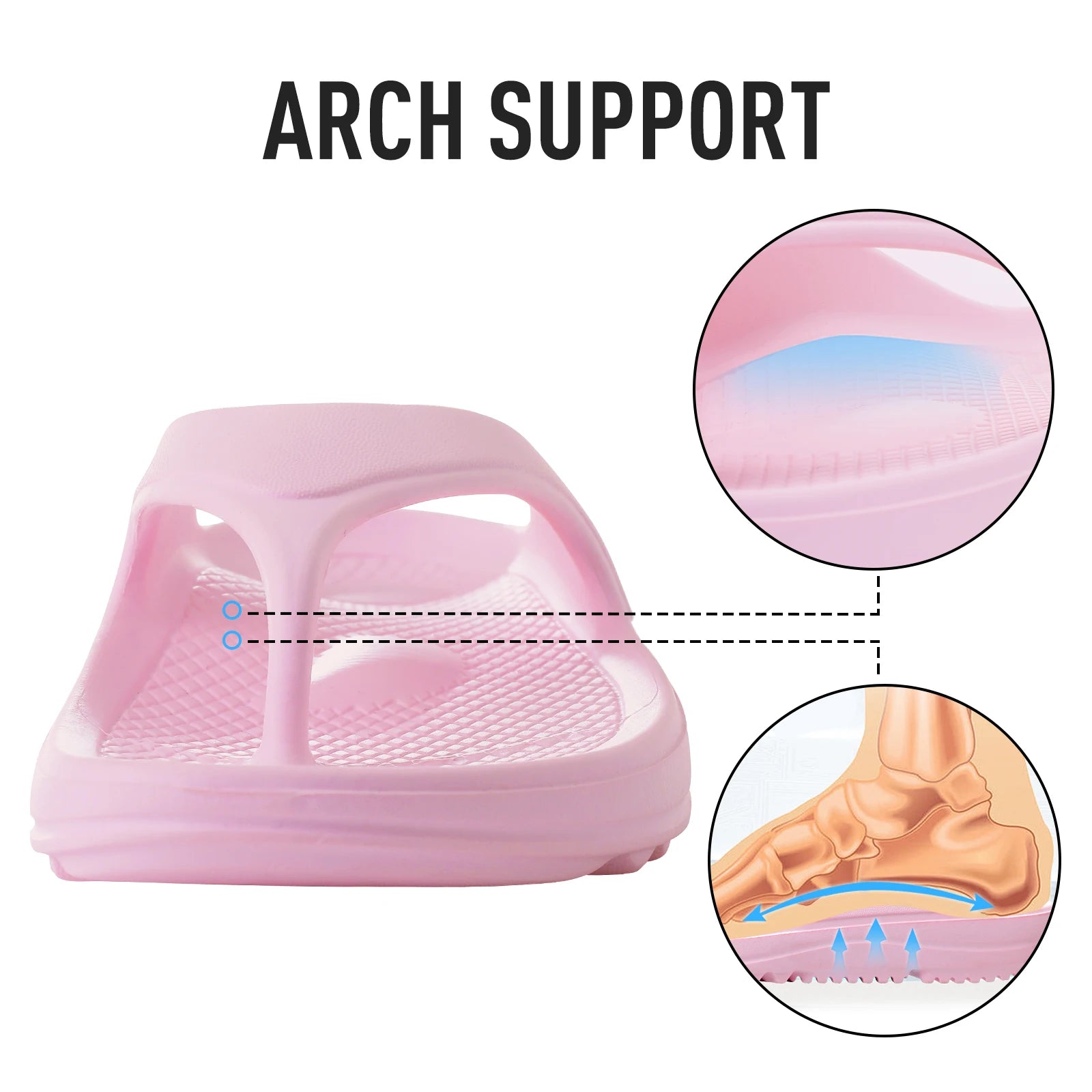 Weiche Orthopädische Damen-Flip-Flops | Sommer-Sandalen mit Fußgewölbeunterstützung | Weiche Erholungsschuhe für Strand & Alltag Kaufschwan®