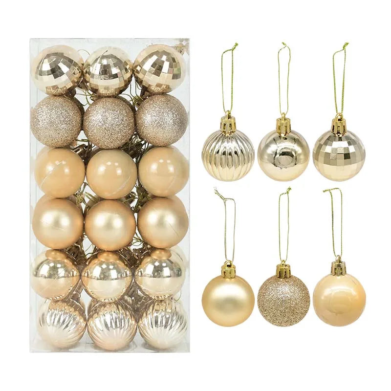 36 Stück Weihnachtskugeln Set – Rot & Gold | Christbaumkugeln Deko für Zuhause, Weihnachten & Neujahr 2026