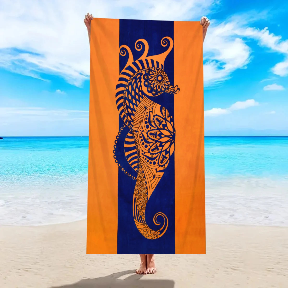 Großes Strandtuch aus Ultrafeiner Mikrofaser – Schnell Trocknend & Saugfähig | Multifunktionales Schwimm- & Reisetuch Kaufschwan® Design 14 150x75cm