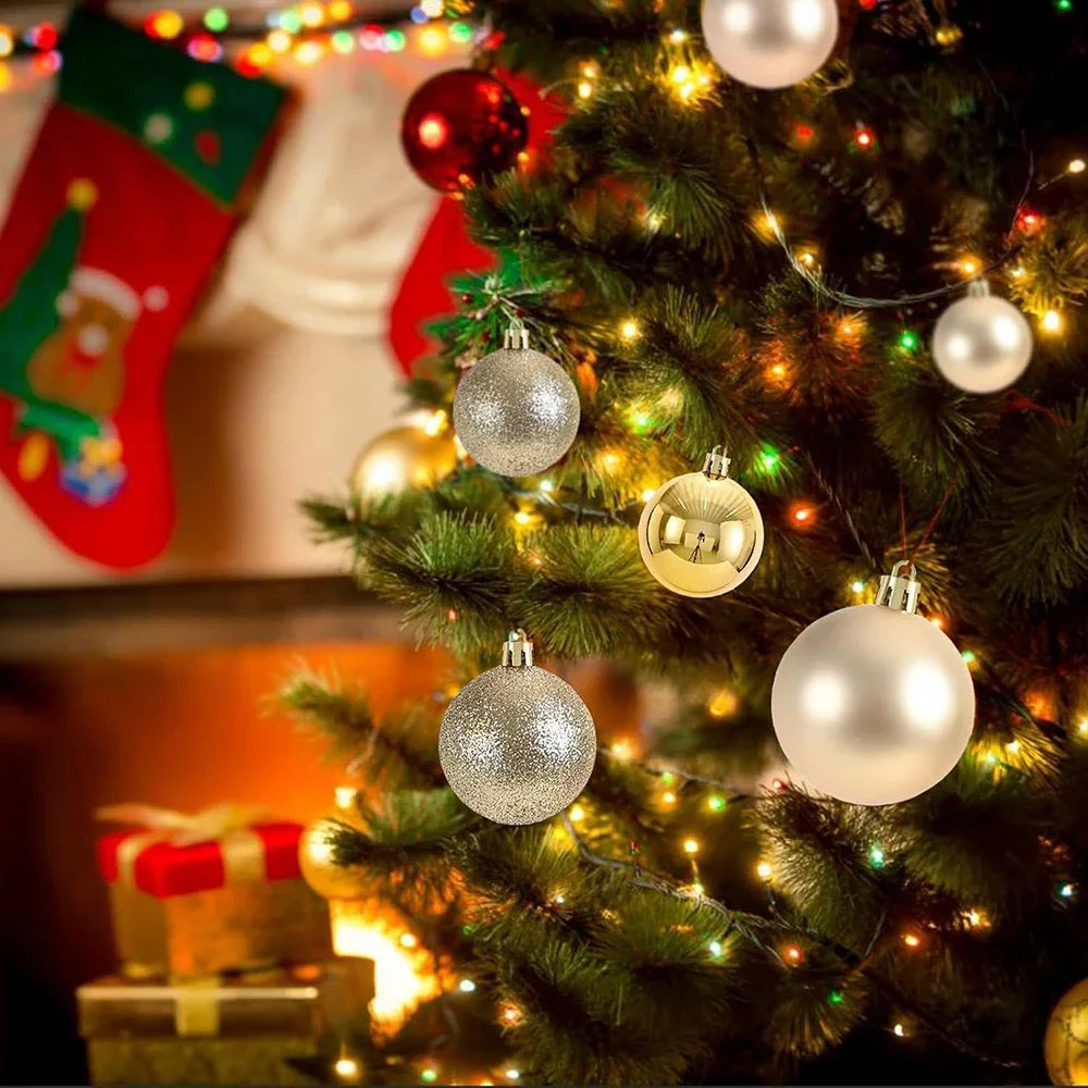 Glitzer Weihnachtskugeln – Bruchsichere Christbaum Anhänger | Festliche Deko für Weihnachten, Hochzeit & Feierlichkeiten Kaufschwan®