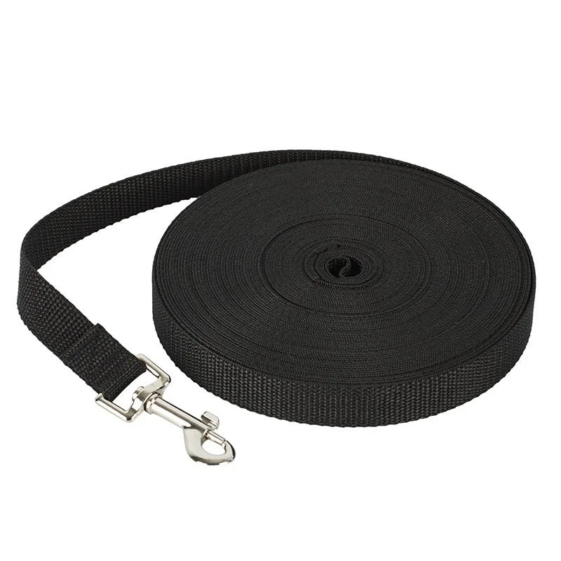 Lange Nylon Hundetrainingsleine 1.5M–30M Vielseitige Führleine für Kleine Große Hunde Kaufschwan® Schwarz 1.2M