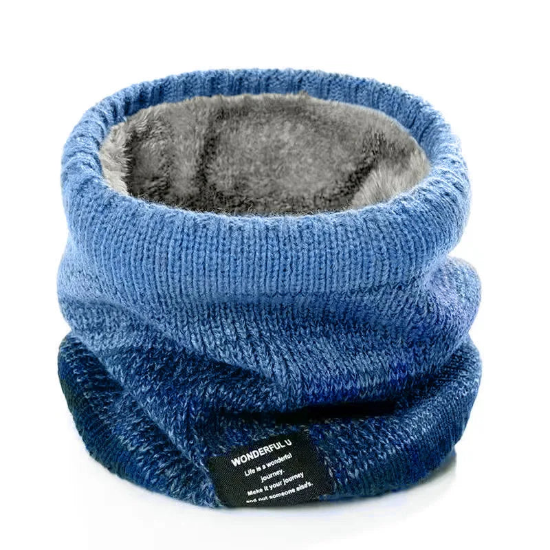 Winter Weicher Gestrickter Nackenwärmer – Dick Gefütterter Gradient Flausch Schal für Damen & Herren | Kälteschutzkragen für Outdoor Wandern & Radfahren Kaufschwan®