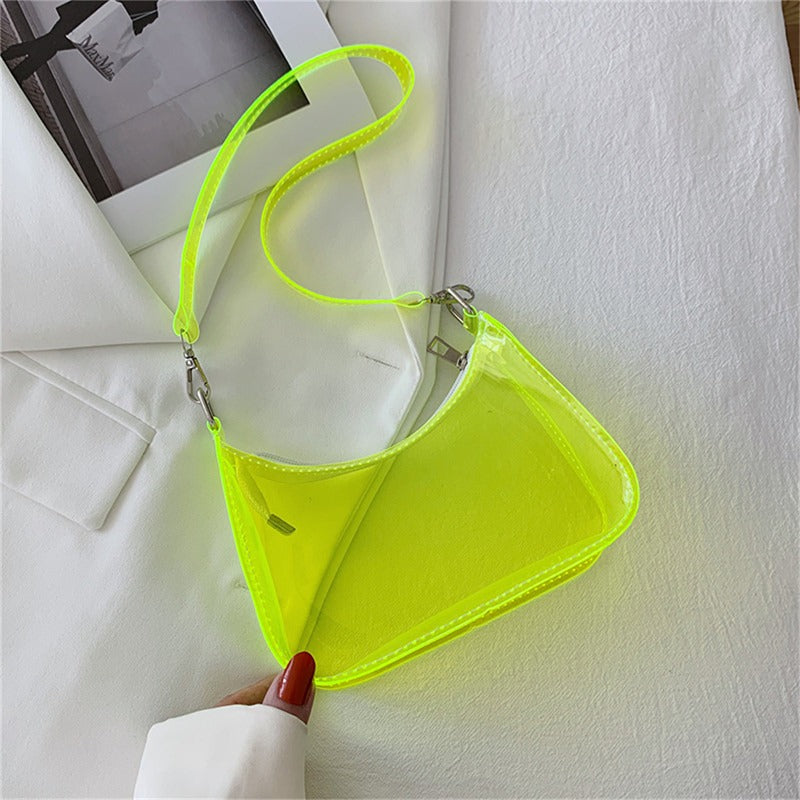 Transparente Jelly Umhängetasche – Kleine Zipper Tasche & Modische Handtasche für Damen Kaufschwan®