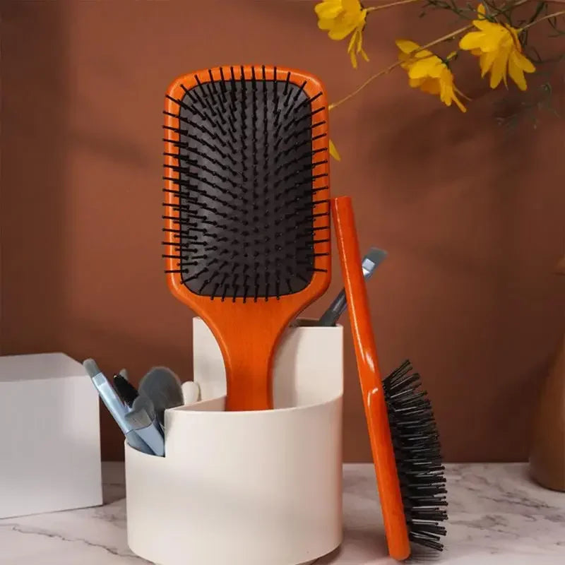 Professioneller Antistatischer Massagekamm – Effiziente Haarentfernung & Sanfte Kopfhautbürste | Perückenfreundliches Styling-Tool Kaufschwan®