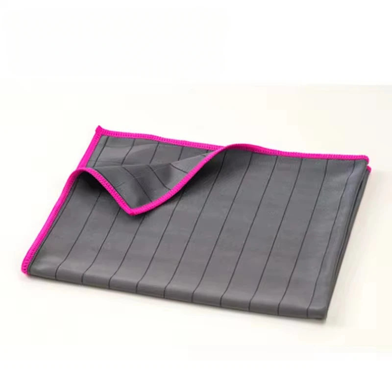 Mikrofaser Carbon Reinigungstuch – Carbonfaser Tuch für Fenster, Weingläser & Geschirr | Streifenfreies Glasputztuch Kaufschwan® Pink