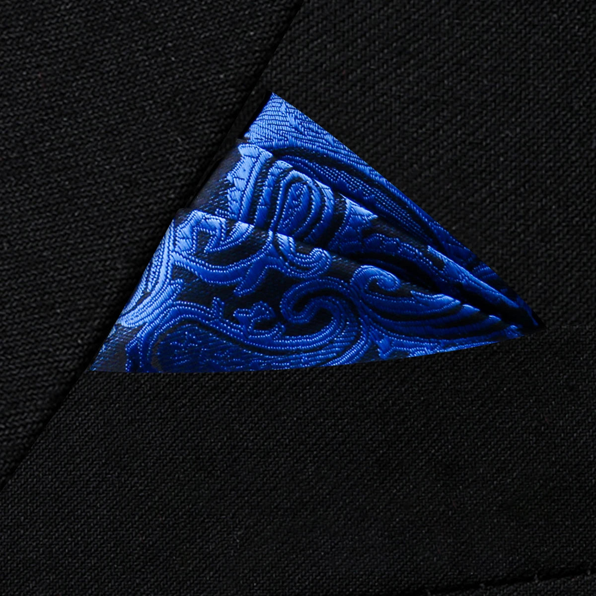 Herren Einstecktuch in Premiumqualität – Neues Design, Einfarbig oder Paisley, Schwarzes Anzug Accessoire in Vielen Farben Kaufschwan® Königsblau