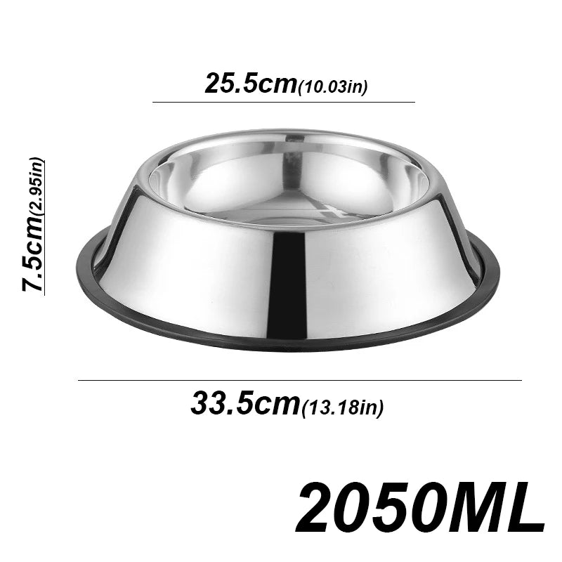 Robuster Edelstahl Futternapf – Hygienische Futter- & Wasserschüssel für Haustiere Kaufschwan® 34cm