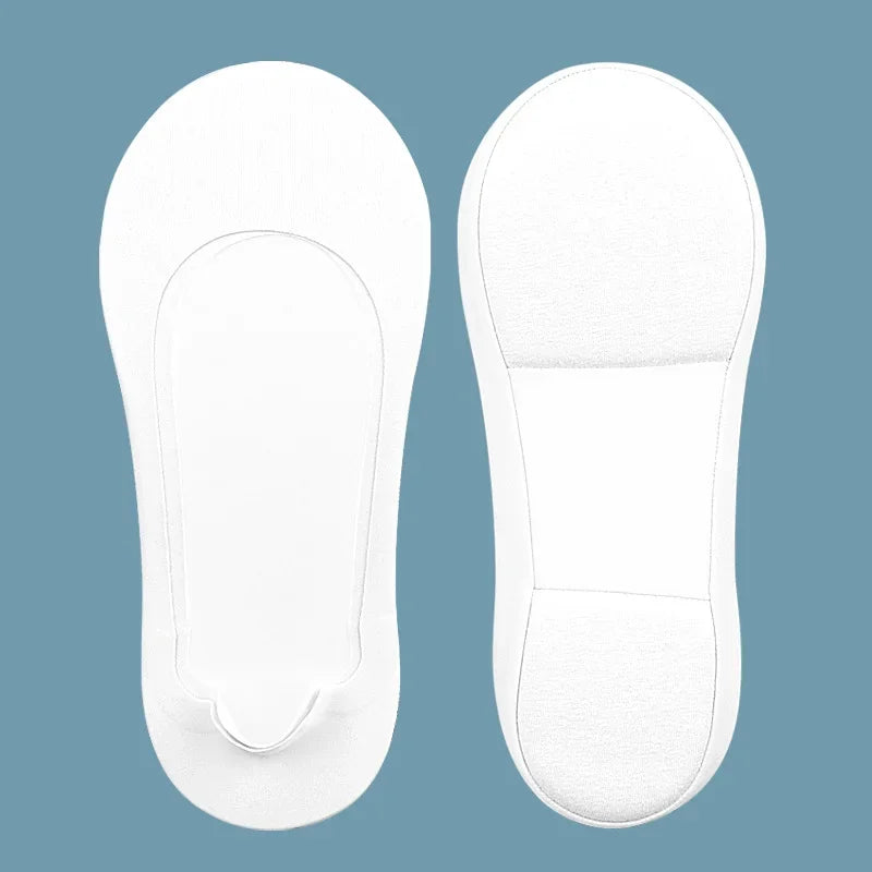 Damen Bootsocken mit Einlegesohle – Unsichtbare Plantarfasziitis Socken mit Stoßdämpfung & Rutschfestem Pad Kaufschwan® Weiß EU35-44