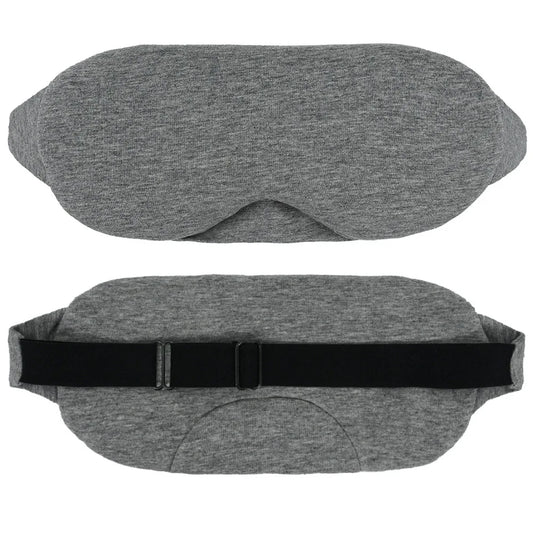 Baumwolle Schlafmaske | Lichtundurchlässige, Weiche & Bequeme Augenbinde | Augenabdeckung für Schlaf & Reisen Kaufschwan® Dunkelgrau