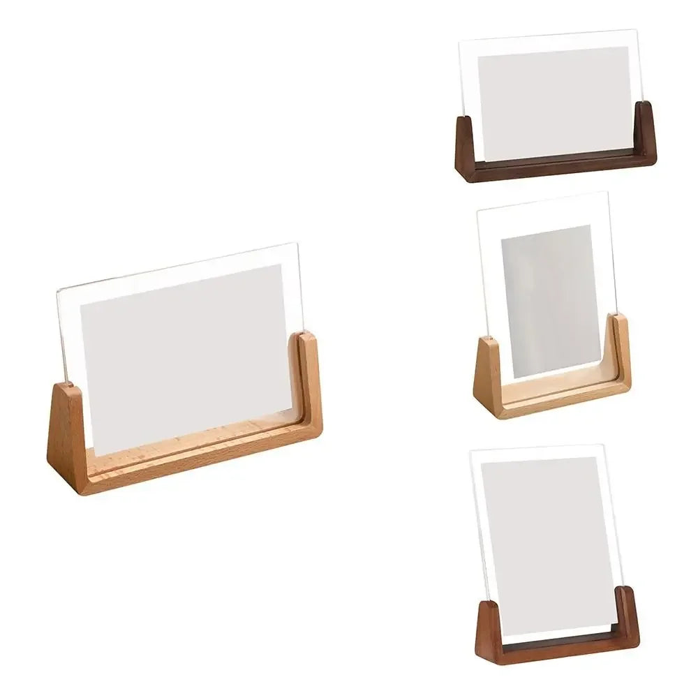 Walnuss / Buche Kreativer Acryl U Form Bilderrahmen – Transparenter Holz Desktop Fotorahmen Kaufschwan®