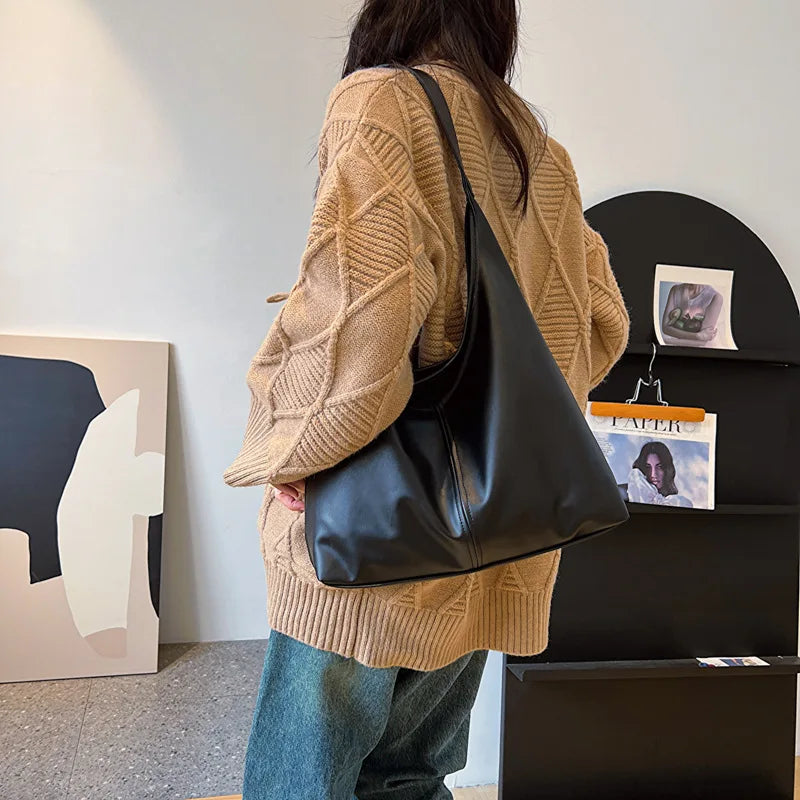 Große Damen Tote Tasche für Eine Schulter – Lässige & Vielseitige Crossbody Handtasche | Modische Schlichte City Tasche Kaufschwan®