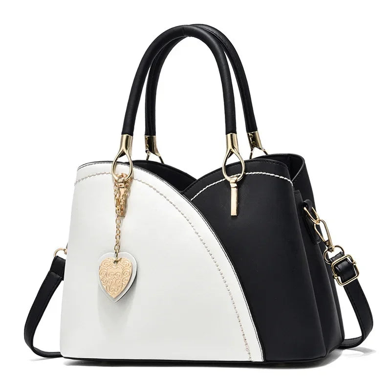 Trendige Damenhandtasche im Farbblock Design – Saison Bestseller Schulter- & Crossbody Tasche | Große Modische Pendler Tasche Kaufschwan®