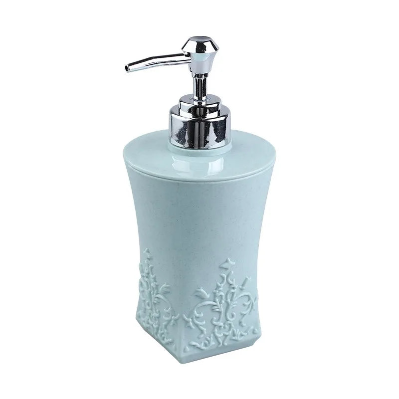 Modischer Buntglas-Seifenspender mit Gravur – Handpumpe für Bad-Desinfektionsmittel & Shampoo-Emulsion Kaufschwan®