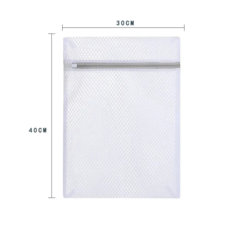 1–10 Stück Weiße Honigwaben-Wäschenetze – Wiederverwendbare Waschbeutel für Feine Wäsche | Strapazierfähiger Netzstoff Waschmaschinenbeutel Kaufschwan® 30X40cm 1 Stück