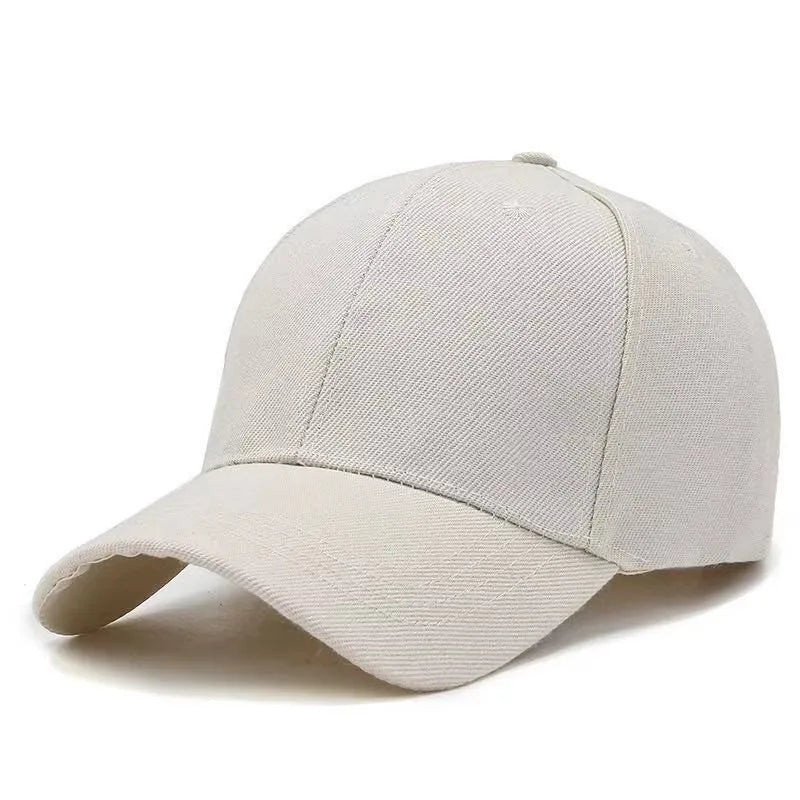 Unisex Verstellbare Cap | Einfarbige Twill Baseballkappe | Baseball Cap für Herren & Damen | Sommer, Herbst, Frühling Kaufschwan® Beige Einheitsgröße (56-58cm)