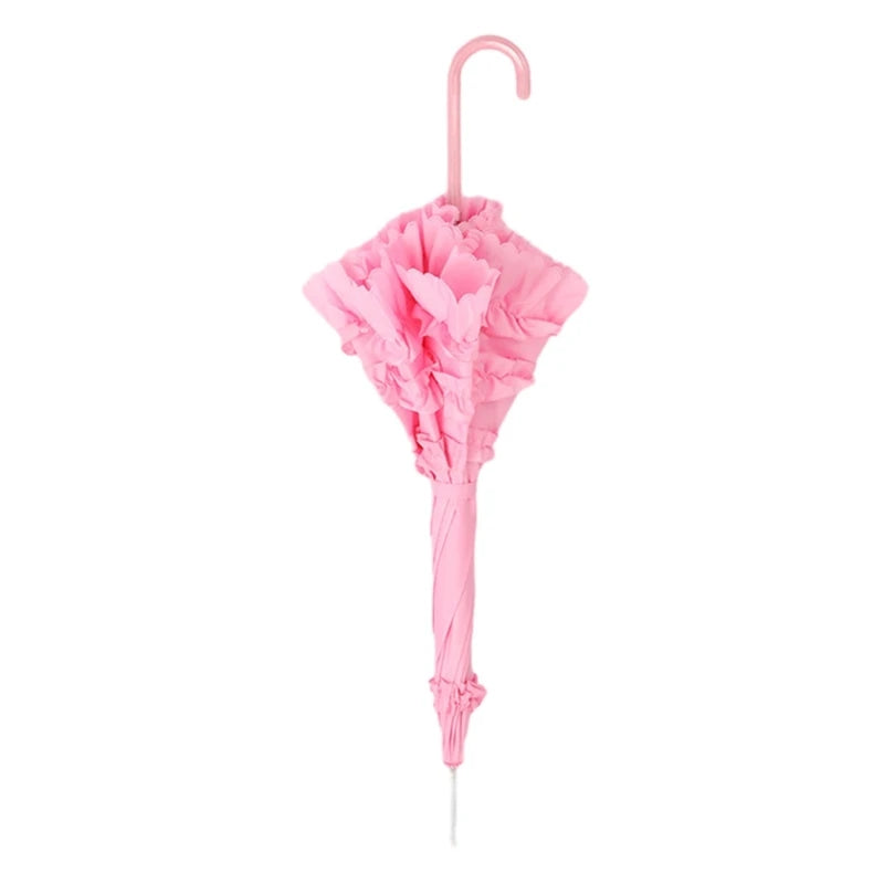 Leichter Sommer & Regen Spitzen Schirm – Sommer Lolita Spitzen-Parasol – Femininer Damen Sonnenschirm, Niedlicher Haushalts-Schirm für Sonne & Stil Kaufschwan®