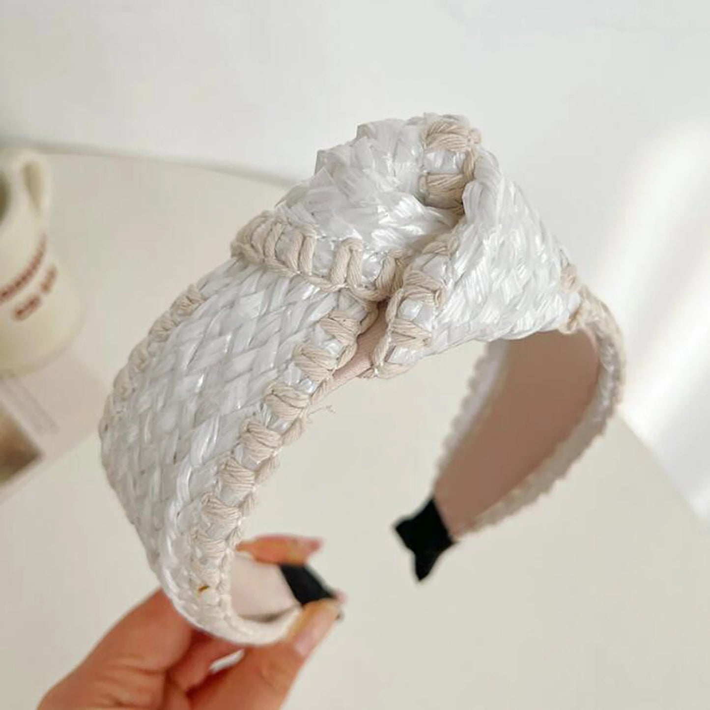Strohgeflochtener Haarreif – Modischer Sommer-Turban-Haarreifen für Damen | Leichtes Haaraccessoire für Erwachsene Kaufschwan®