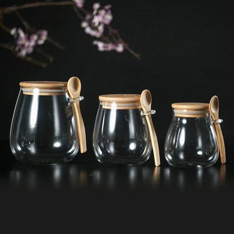 Hochwertige Vorratsbehälter – Glas Aufbewahrungsdosen mit Deckel | Luftdichte Küchenbehälter für Zucker, Tee & Kaffee Kaufschwan®