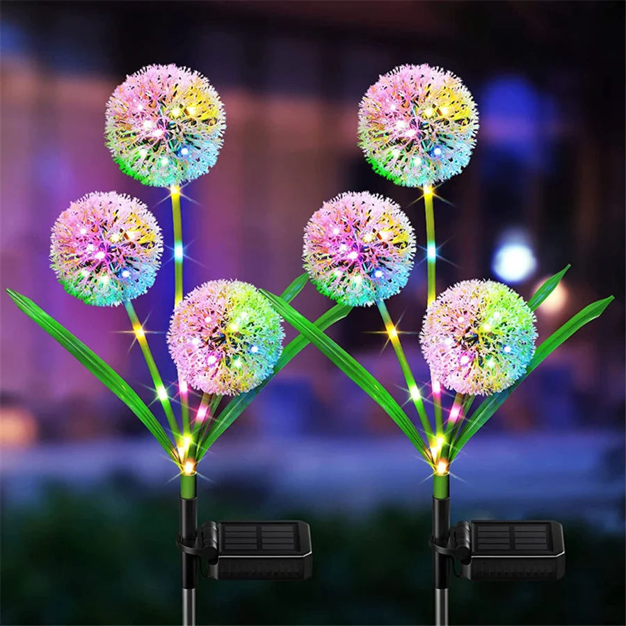 Solar LED Außenleuchten 3-Kopf Löwenzahn Design – IP65 Wasserdichte Garten-, Terrasse- & Wegbeleuchtung Kaufschwan®