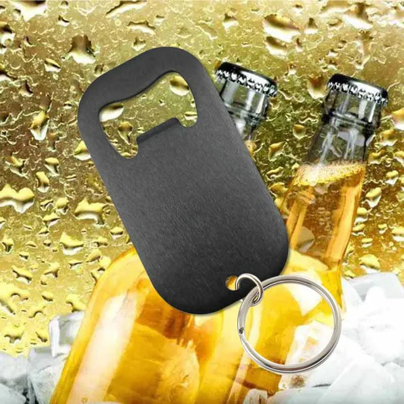 50 Stück Personalisierte Flaschenöffner-Schlüsselanhänger – Kostenlos graviert mit Logo | Edelstahl, Geschenk für Hochzeit, Geburtstag & Taufe Kaufschwan® Grauschwarz 50X31mm