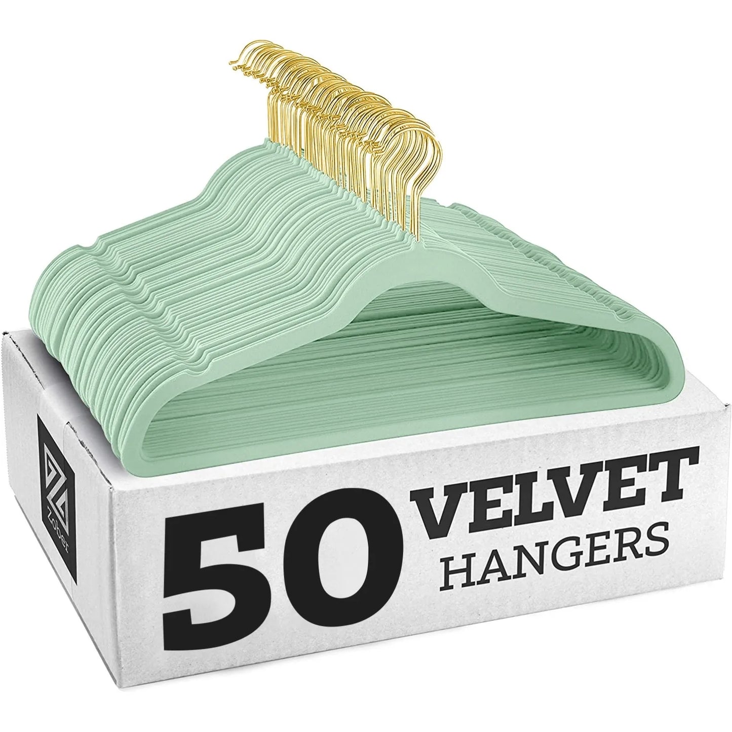 50er Set Kleiderbügel - Anti Rutsch Samt Kleiderbügel – Japanischer Stil für Kleider und Mäntel