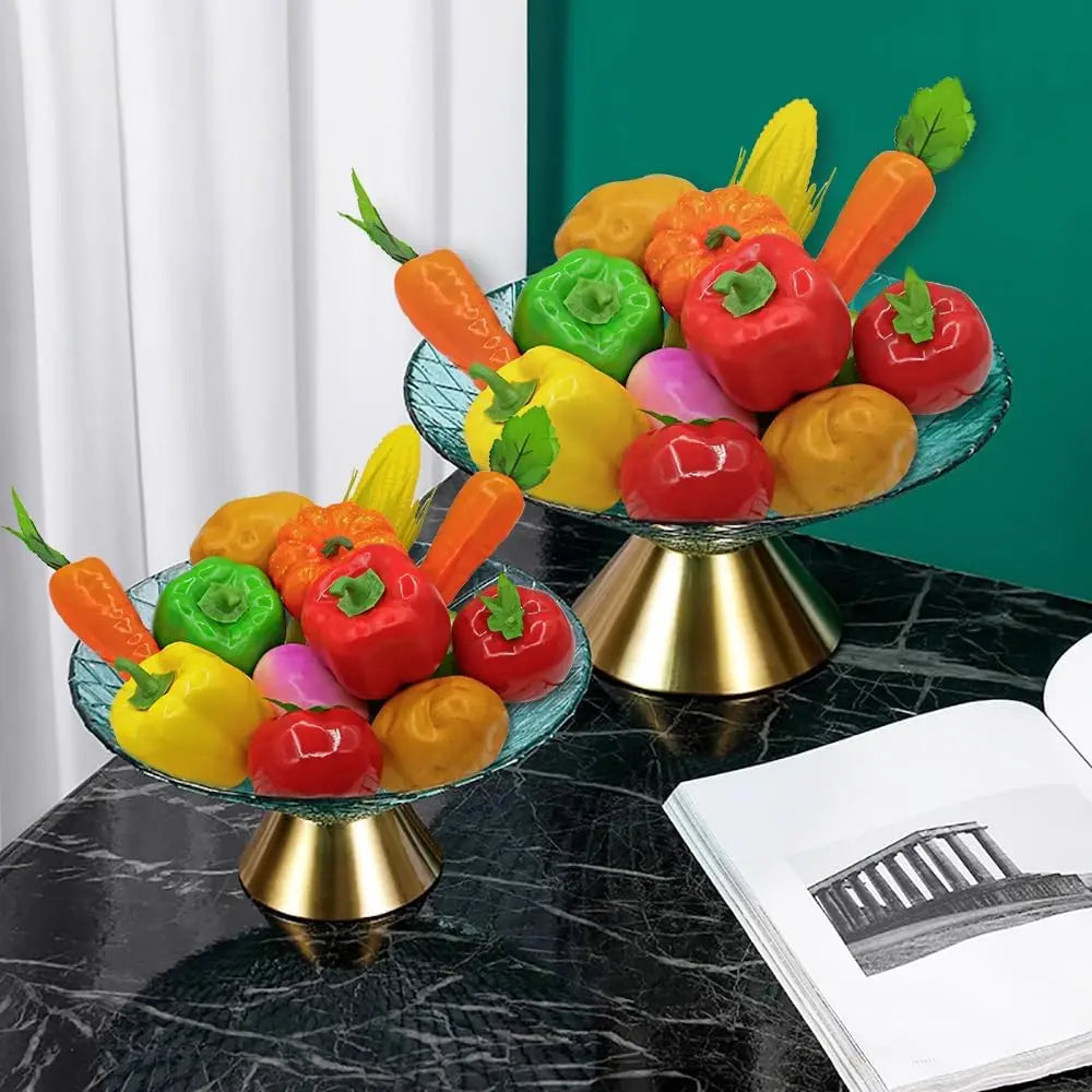 13 Stück Künstliches Gemüse Set – Realistische Plastik Gemüse Dekoration für Küche, Zuhause & Weihnachten Kaufschwan®