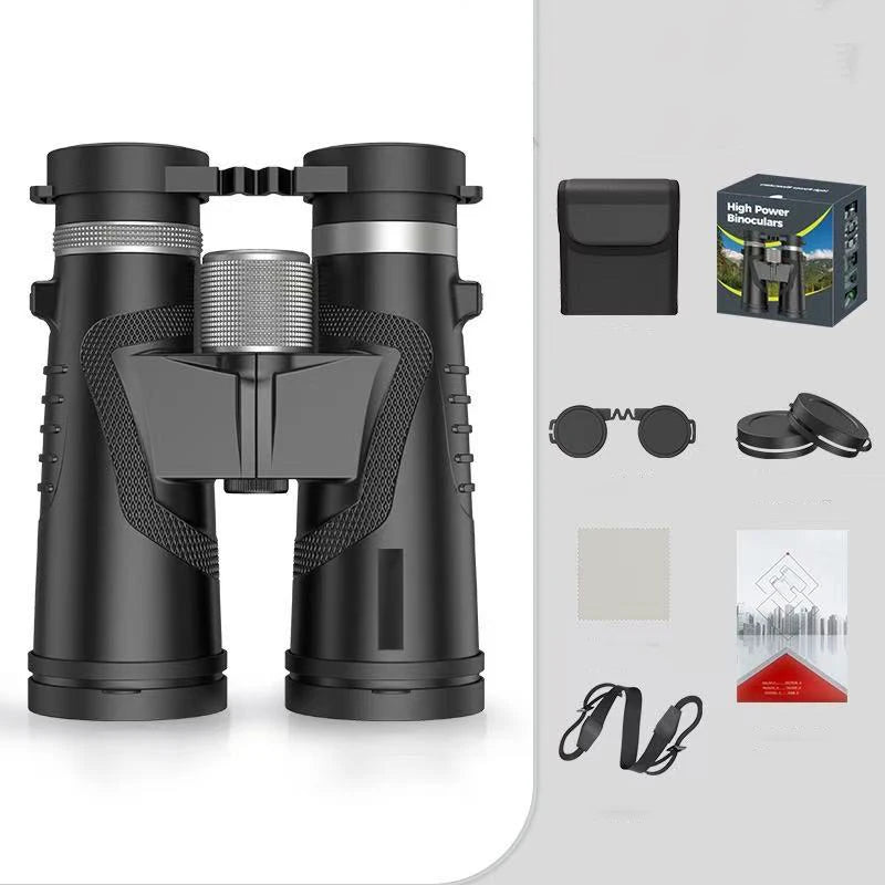 Professionelles 10x42 HD Hochleistungsfernglas – Lila Beschichtetes High-Definition Teleskop mit BAK-4 Linse für Outdoor & Safari Kaufschwan® Schwarz