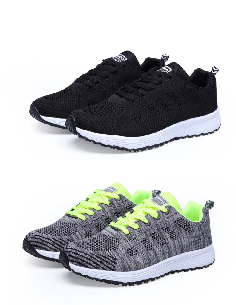Damen Sneaker – Modische Flache Schuhe mit Plateau-Optik | Bequeme Alltagsschuhe in Übergrößen Kaufschwan®